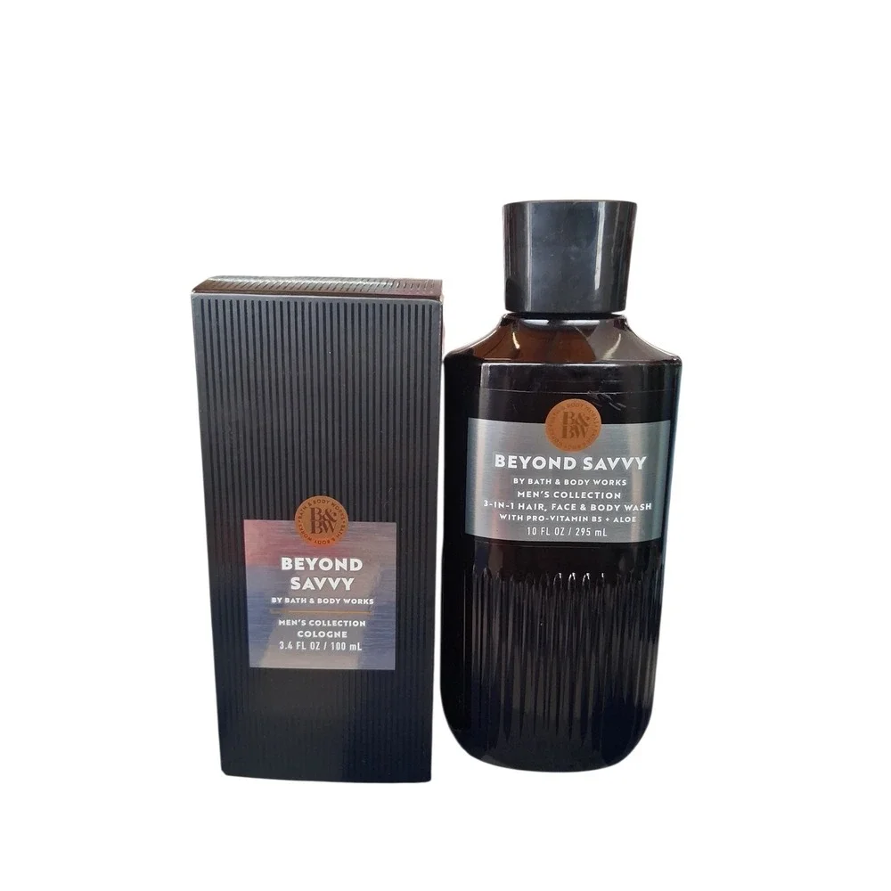 Bath & Body Works Men's Beyond Savvy 2pcs Bundle Skincare‎ Aroma Clean Western